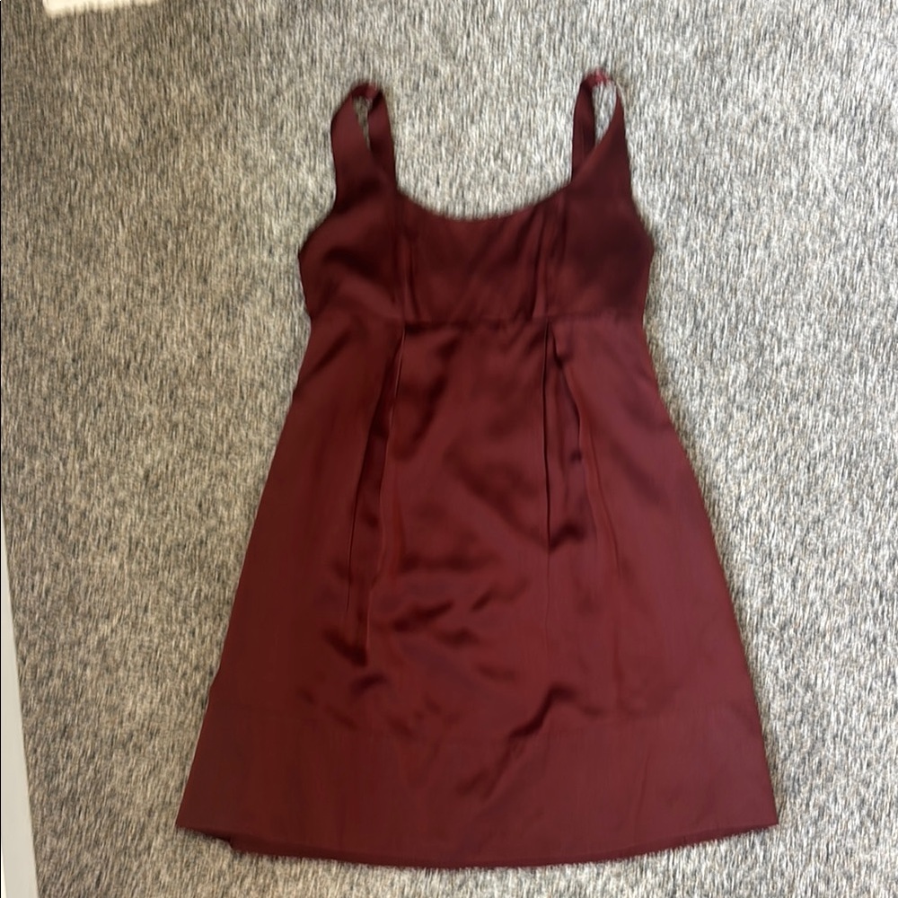 Sleeveless Burgundy Mini Dress